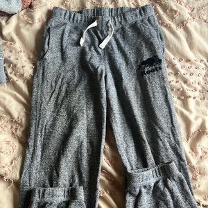 grey and white salt and pepper roots kids sweatpants!